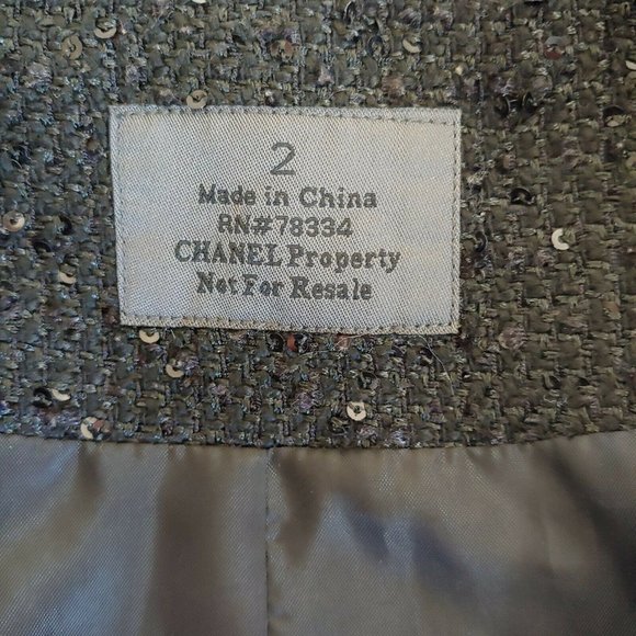 ❤️SOLD❤️CHANEL Tweed Sequin Jacket Blazer Employee - Picture 10 of 12